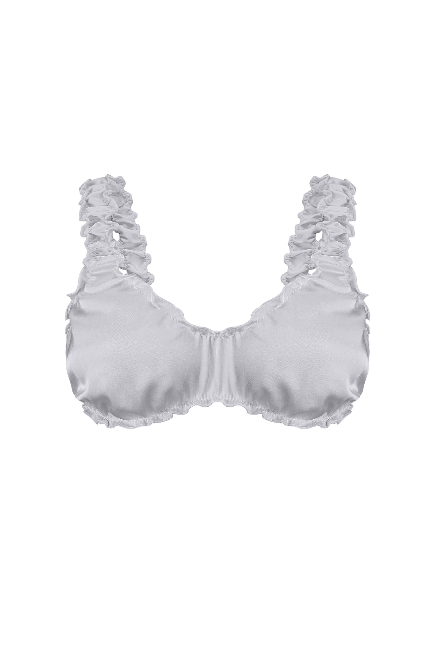 Satin de Lune Ruffle Shorts Set